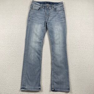 BKE Aiden Jeans Mens 30x30 Light Wash Blue Stretch Denim Y2K Western Grunge